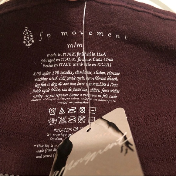 Free People Movement Gone Adrift Seamless Long Sleeve Red Night New Medi… - Picture 5 of 8